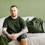 Portrait of military veteran with prosthetic leg